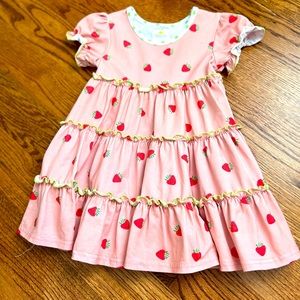 Stitchy Fish  strawberry tiered dress, size 18 months